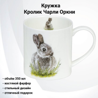 DNN78641100  Кружка Dunoon КРОЛИК ЧАРЛИ Оркни, 350 мл, фарфор костяной