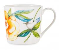 JM-90539/1 Кружка Just Mugs Dorset Дикие розы Шиповник желтый 400 мл, фарфор костяной