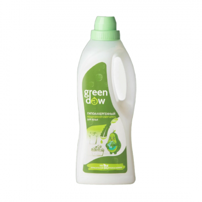 ЭКО кондиционер для белья 1л, концентрат, Green DEW, биоразлагаемый гипоаллергенный 
