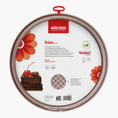 761010 Форма для выпечки разъемная, стальная, антипригарная, 25*6 см, NADOBA, серия RADA