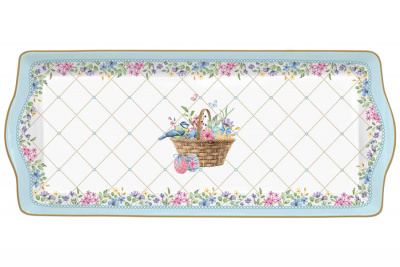 EL-R1109/SPBL Блюдо 35*15см, Easy Life, Spring Bloom, декор пасхальный Корзина с цветами