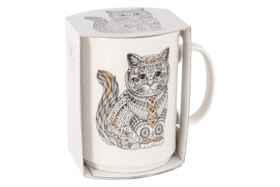 HS3-M197-0285C  Кружка 0,415 л "Кот" Home & Style