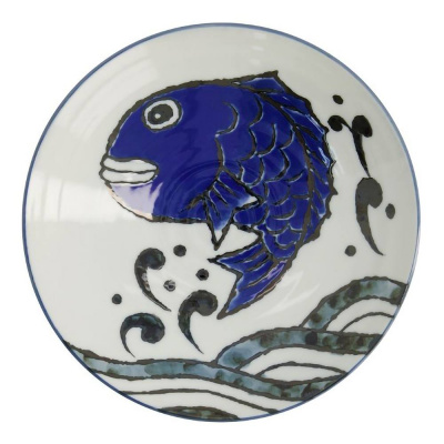 17787 тарелка глубокая РЫБА  Blue 21.7*5.2cм TOKYO DESIGN